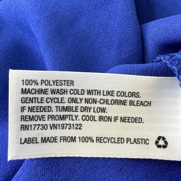 A New Day Women's XS Slip Dress Cobalt‎ Blue V Neck Sleeveless Mini Lightweight - Picture 7 of 11